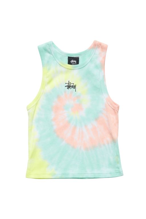 Stussy Womens Reef Tie Dye Tanks Blue - EXHFB5438